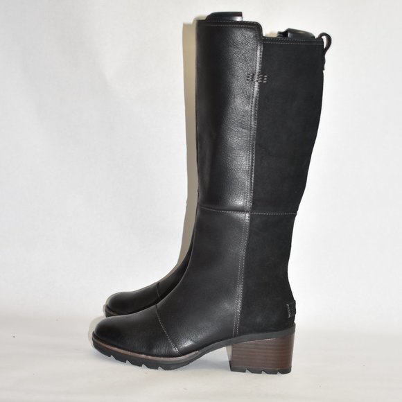 $260 SOREL CATE KNEE HIGH BOOT LEATHER WATERPROOF PLATFORM BLOCK 6  (TC1) - Picture 6 of 9